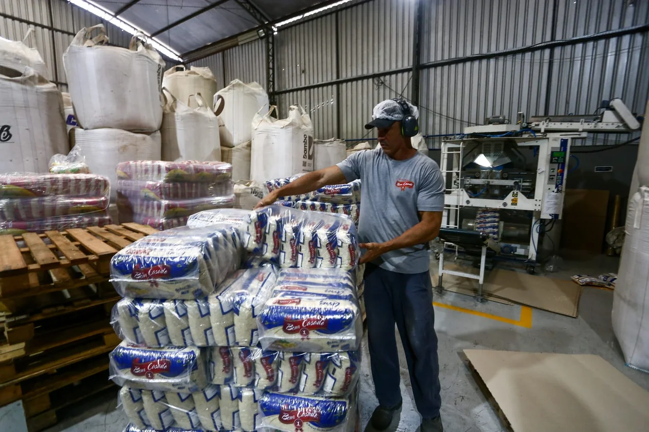 Área de embalagem e produção